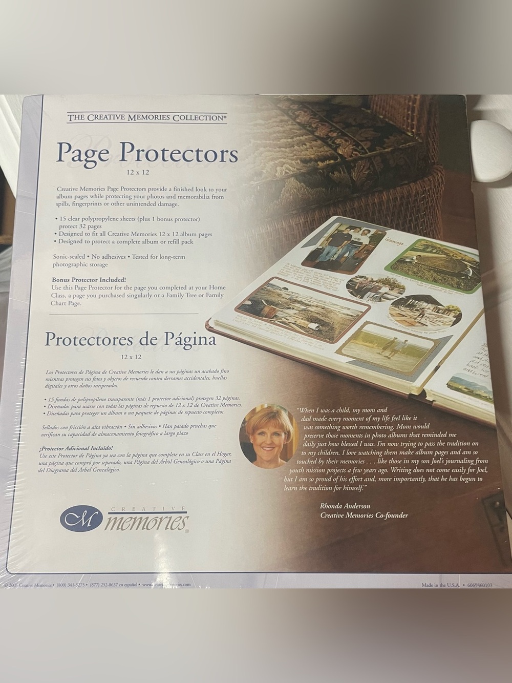 Creative Memories 12 x 12 Sealed Retired PAGE PROTECTORS - Old Style - 16 Sheets